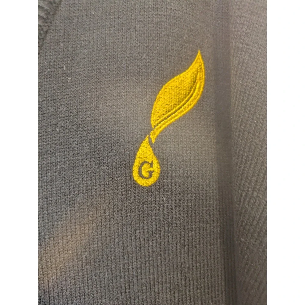 Harriton Cardigan Men's 2XL Black V-Neck Button Front Embroidered Logo